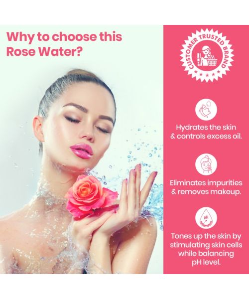 TNW - The Natural Wash: Steam Distilled Pure Rose Water (Free From Artificial Fragrance & Alcohol) - 200ml