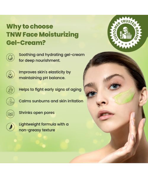 TNW - The Natural Wash: Face Moisturizing Gel Cream For Oil Free, Soft & Hydrated Skin - 50gm
