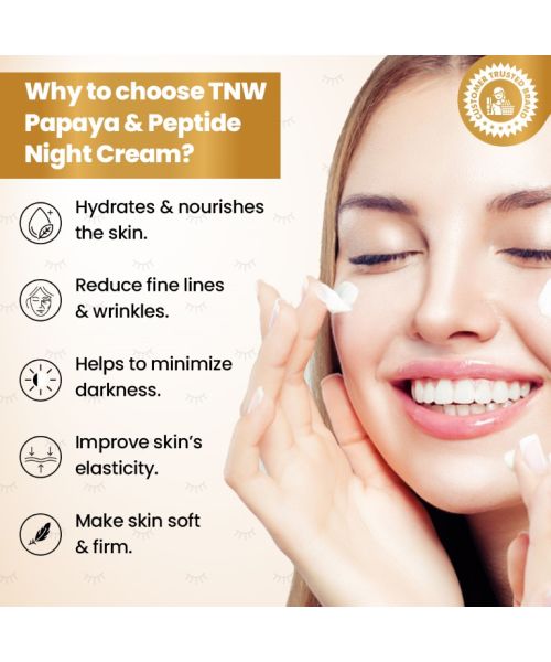 TNW - The Natural Wash: Papaya & Peptide Night Cream For Younger Looking & Smooth Skin - 50gm