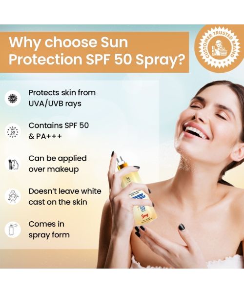 TNW - The Natural Wash: Sun Protection SPF 50 Spray (Safeguards From UVA & UVB) - 100ml