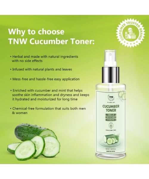 TNW - The Natural Wash: Cucumber Toner (Toner & Makeup Remover) - 100ml