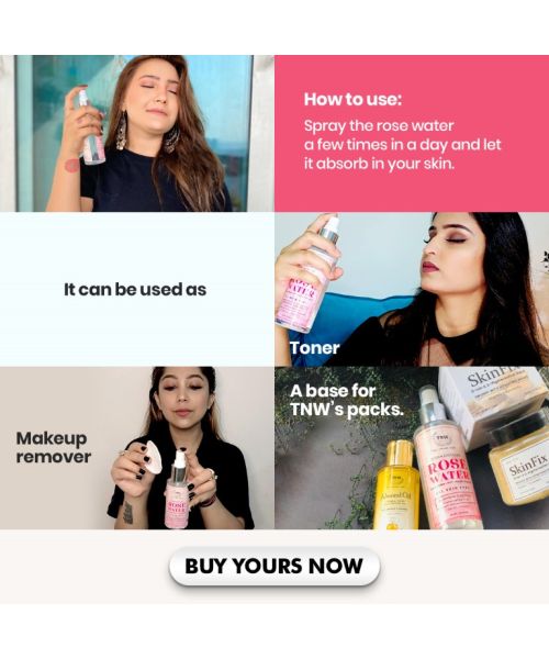 TNW - The Natural Wash: Steam Distilled Pure Rose Water (Free From Artificial Fragrance & Alcohol) - 200ml