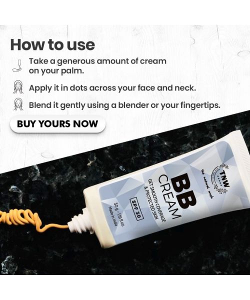 TNW - The Natural Wash: Ayurvedic BB Cream With Spf 30 (Ayurvedic & Paraben Free) - 30gm