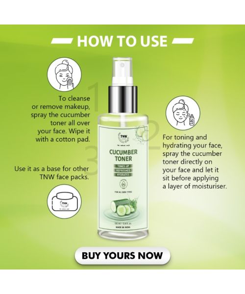 TNW - The Natural Wash: Cucumber Toner (Toner & Makeup Remover) - 100ml