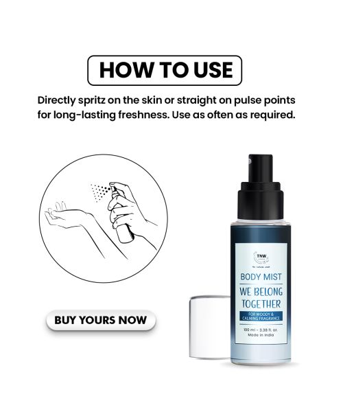 TNW - The Natural Wash: We Belong Together Body Mist For Woody & Calming Fragrance - 100ml
