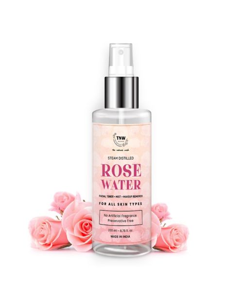 TNW - The Natural Wash: Steam Distilled Pure Rose Water (Free From Artificial Fragrance & Alcohol) - 200ml