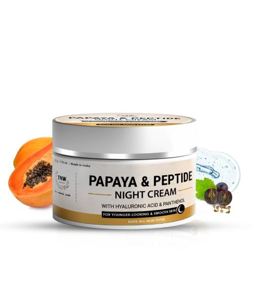 TNW - The Natural Wash: Papaya & Peptide Night Cream For Younger Looking & Smooth Skin - 50gm