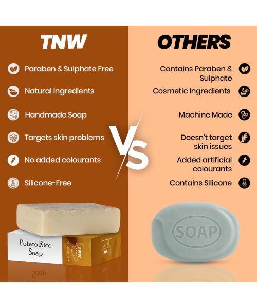 TNW - The Natural Wash: Handmade Potato Rice Soap For Oily Skin (Lightens Tanning & Pigmentation) -100g
