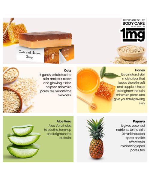 TNW - The Natural Wash: Handmade Oats And Honey Soap For Dry & Combination Skin (Prevents Tanning & Minimizing Pores) - 100g