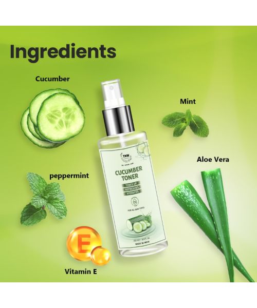 TNW - The Natural Wash: Cucumber Toner (Toner & Makeup Remover) - 100ml