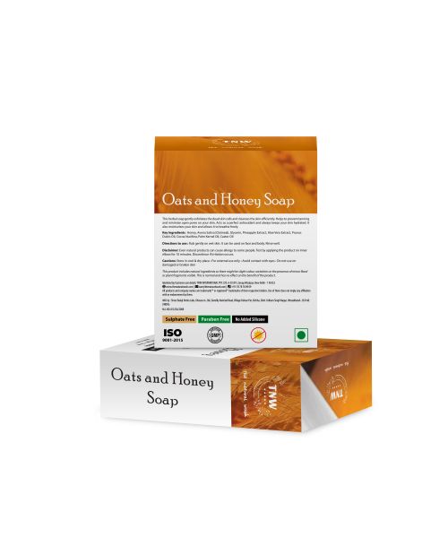 TNW - The Natural Wash: Handmade Oats And Honey Soap For Dry & Combination Skin (Prevents Tanning & Minimizing Pores) - 100g