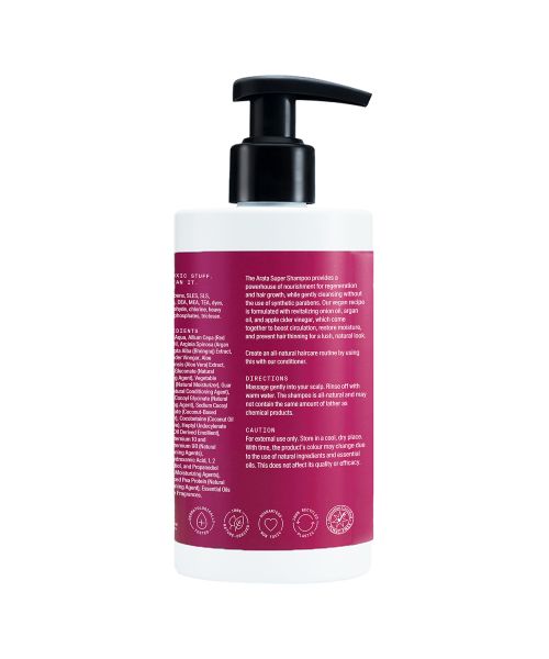 Arata: Natural Regenerating 5 in 1 Anti-Hairfall Super Shampoo - 300 ml
