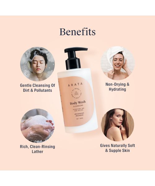 Arata: Natural Hydrating & Non-Drying Body Wash - 300 ml
