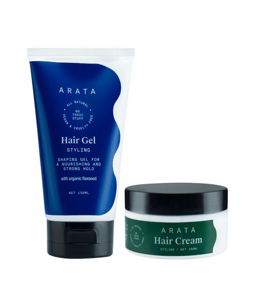 Arata: Natural Hair Styling Combo with Hair Gel & Hair Cream