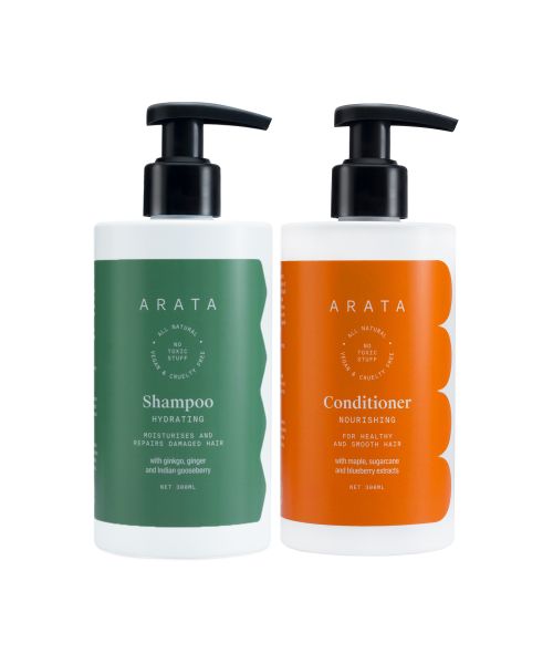 Arata: Natural Damage Repair Duo With Hydrating Shampoo & Conditioner