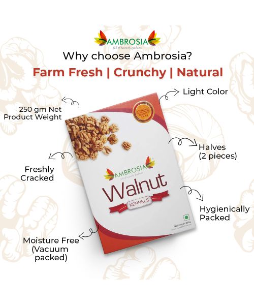 Ambrosia: Walnut Kernels Light Halves - 250 g