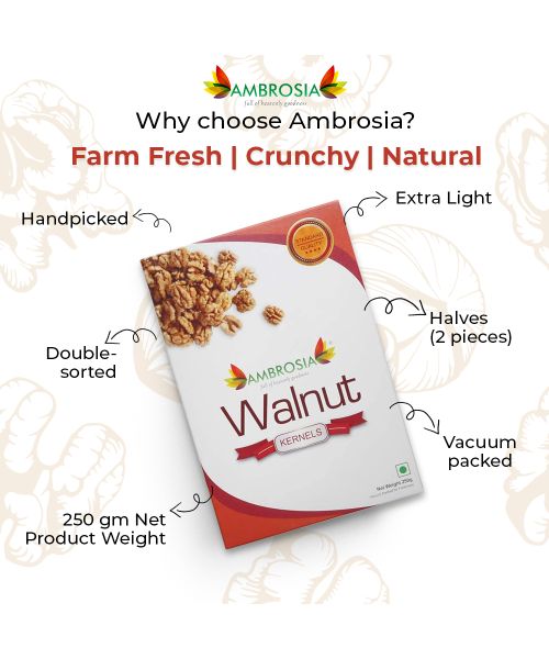 Ambrosia: Walnut Kernels Light Halves - 250 g