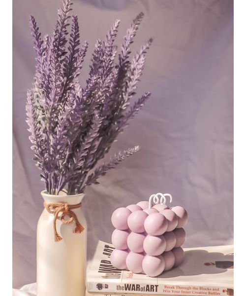 The Umbrella Store: Bubble Candle - Lilac