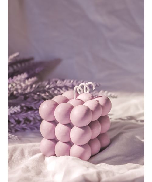 The Umbrella Store: Bubble Candle - Lilac