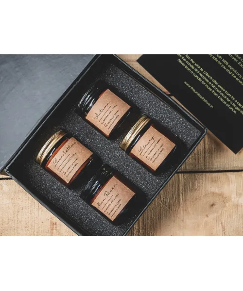 The Umbrella Store: Luxe gift box- Set of 4 Scented Candles