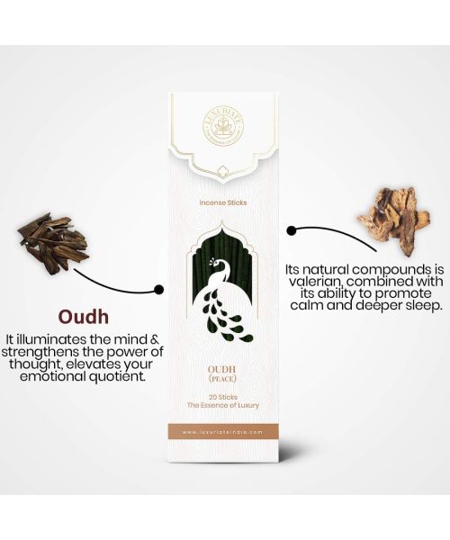 Luxuriate: Divine Fragrance Oudh Incense Agarbatti Sticks - 20 Incense Sticks