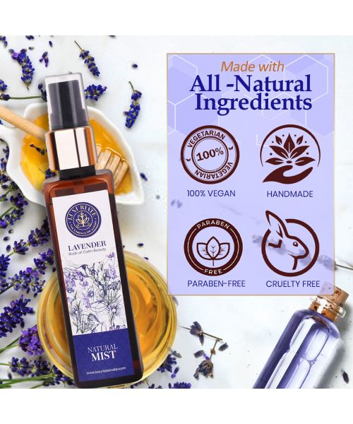 Luxuriate: Pure and Natural Body/Face Lavender Mist Spray for Men and Women- 100 ml