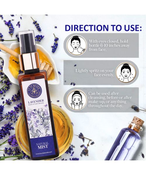 Luxuriate: Pure and Natural Body/Face Lavender Mist Spray for Men and Women- 100 ml
