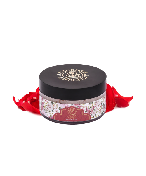 Luxuriate: 100% Natural and Mineral Rich Rose Scented Bath and Foot Spa Bathing Salt - 150gm