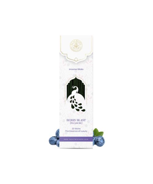 Luxuriate: Berry Blast Fragrance Natural and Non-Toxic Incense Sticks - Contains 20 Incense Sticks