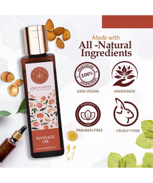 Luxuriate: All Natural Apricot Kernel Oil for all Skin Types- Anti-aging- Hair Growth- Face & Body - 100ml