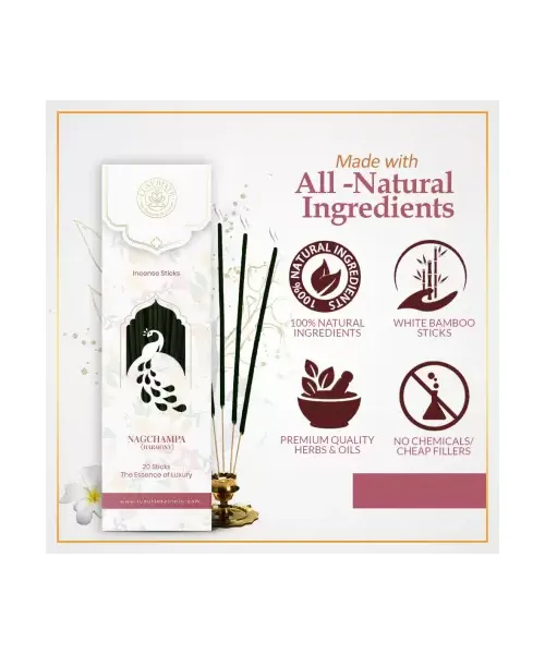 Luxuriate: Naag Champa Incense Agarbatti Sticks - Contains 20 Incense Sticks