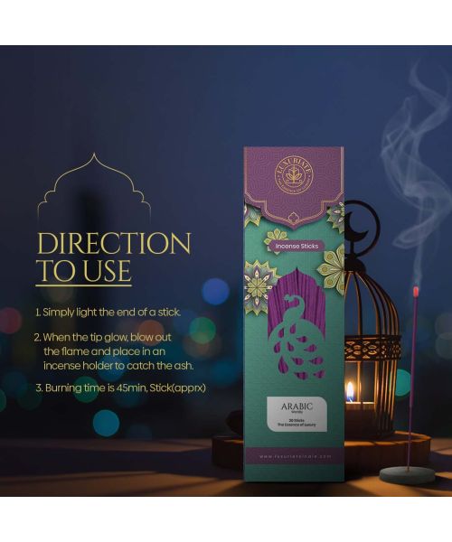 Luxuriate: Arabic Incense Agarbatti Sticks - Contains 20 Incense Sticks