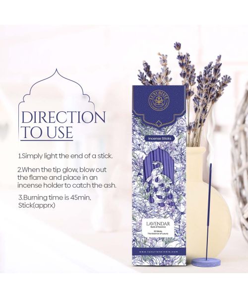 Luxuriate: Lavender Incense Agarbatti Sticks - Contains 20 Incense Sticks