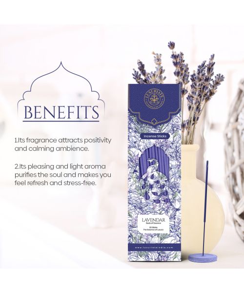 Luxuriate: Lavender Incense Agarbatti Sticks - Contains 20 Incense Sticks