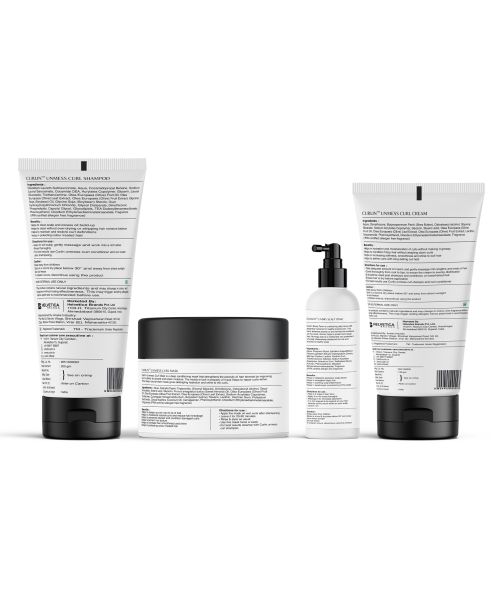 Curlin: Curlin Shampoo + Deep Conditioning Mask + Curl cream + Scalp tonic - Curl Expert Kit