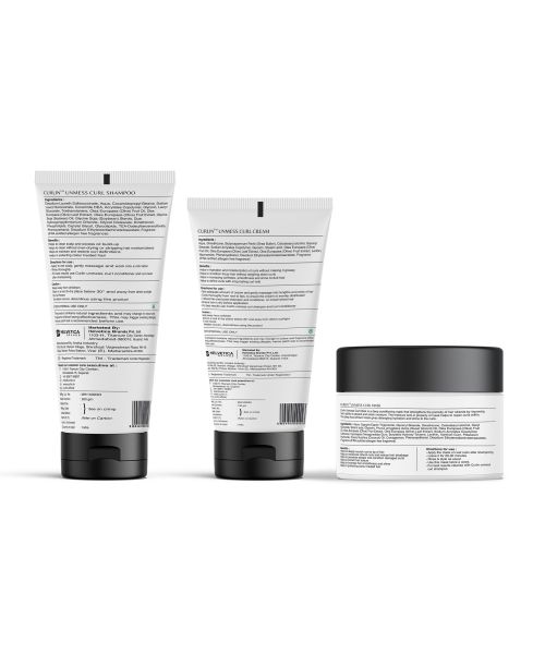 Curlin: Curlin Shampoo + Deep Conditioning Mask + Curl cream - Hydration Boost Trio