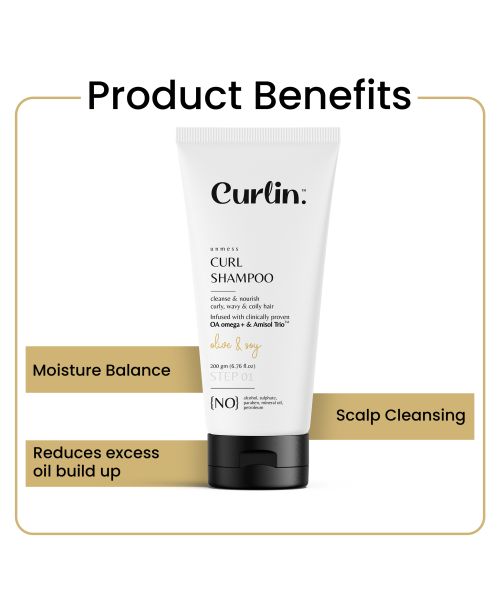 Curlin: Unmess Curl Shampoo - 200gm