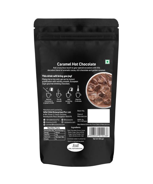 Cocosutra: Caramel Hot Chocolate Mix - 100gm