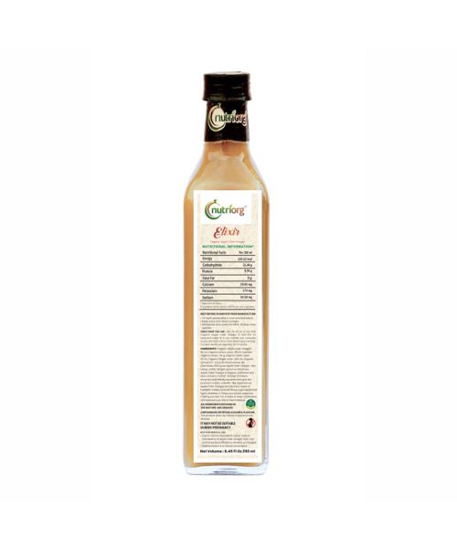 Nutriorg: Certified Organic Elixir Apple Cider Vinegar - 250 ml