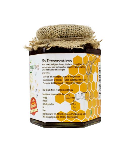 Nutriorg: Certified Organic High Altitude Honey - 500 gm