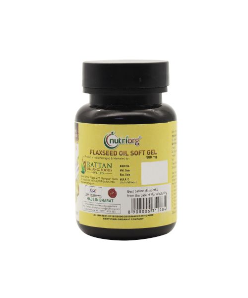 Nutriorg: Flaxseed Oil Soft Gel - 60 capsule