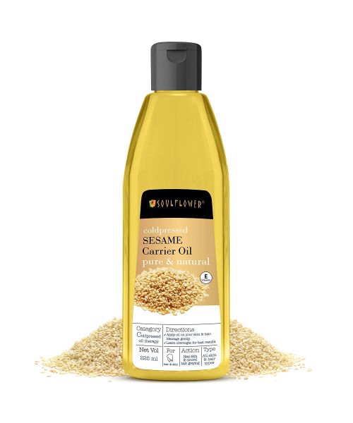 Soulflower: Coldpressed Sesame Carrier Oil - 225 ml
