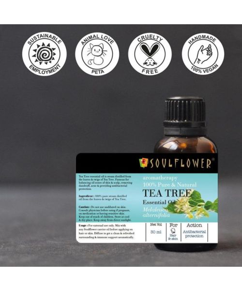 Soulflower: Tea Tree Essential Oil - 30 ml