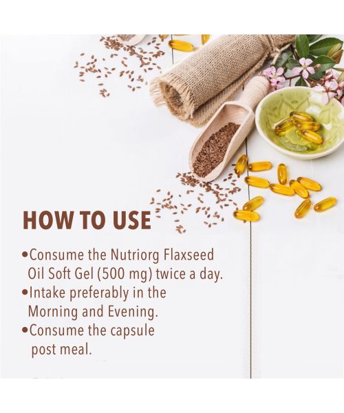 Nutriorg: Flaxseed Oil Soft Gel - 60 capsule