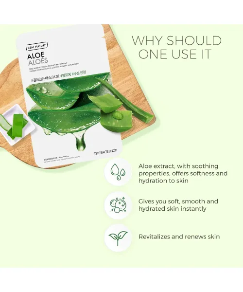 The Face Shop: Real Nature Aloe Face Mask - 20 gm