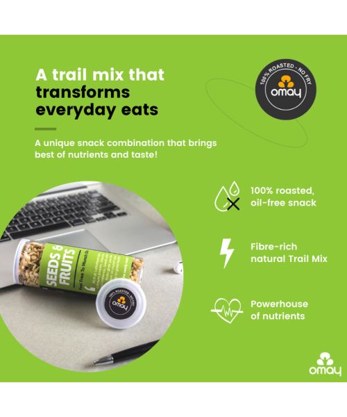 Omay Foods: Seeds & Fruits Mix - Pack of 2 (165gm each)