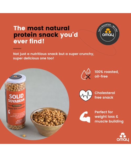 Omay Foods: Solid Soybean - Pack of 2 (400gm each)