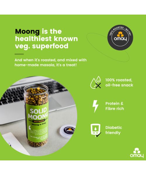 Omay Foods: Spicy Masala Solid Moong - Pack of 4 (150gm each)