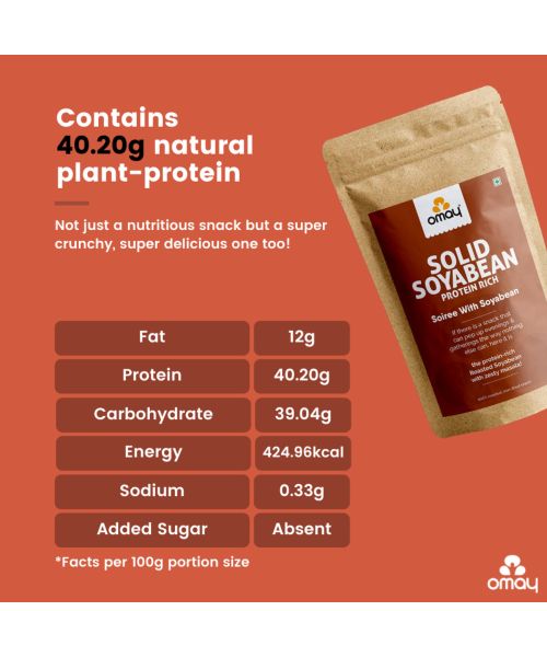 Omay Foods: Solid Soybean - Pack of 2 (400gm each)