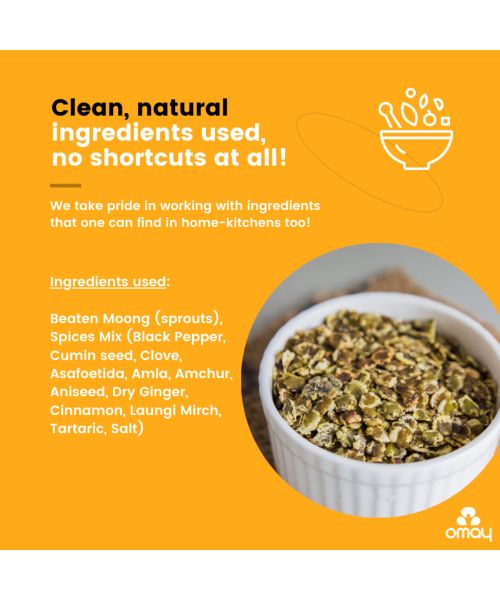 Omay Foods: Spicy Masala Beaten Moong - Pack of 2 (400gm each)